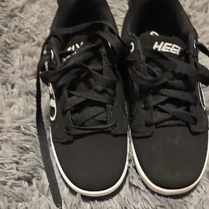 Black Sneakers with White Accents